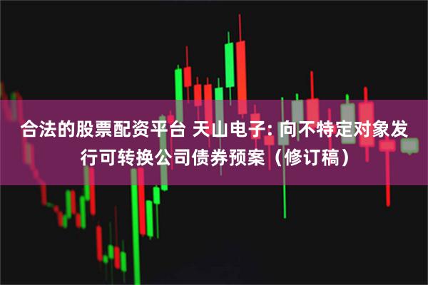 合法的股票配资平台 天山电子: 向不特定对象发行可转换公司债券预案（修订稿）